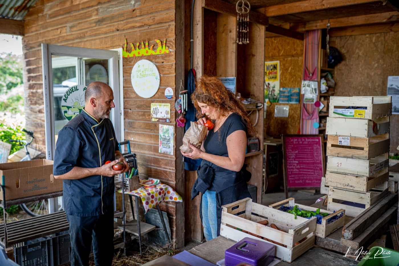 A market gardener with chef David Bourmaud