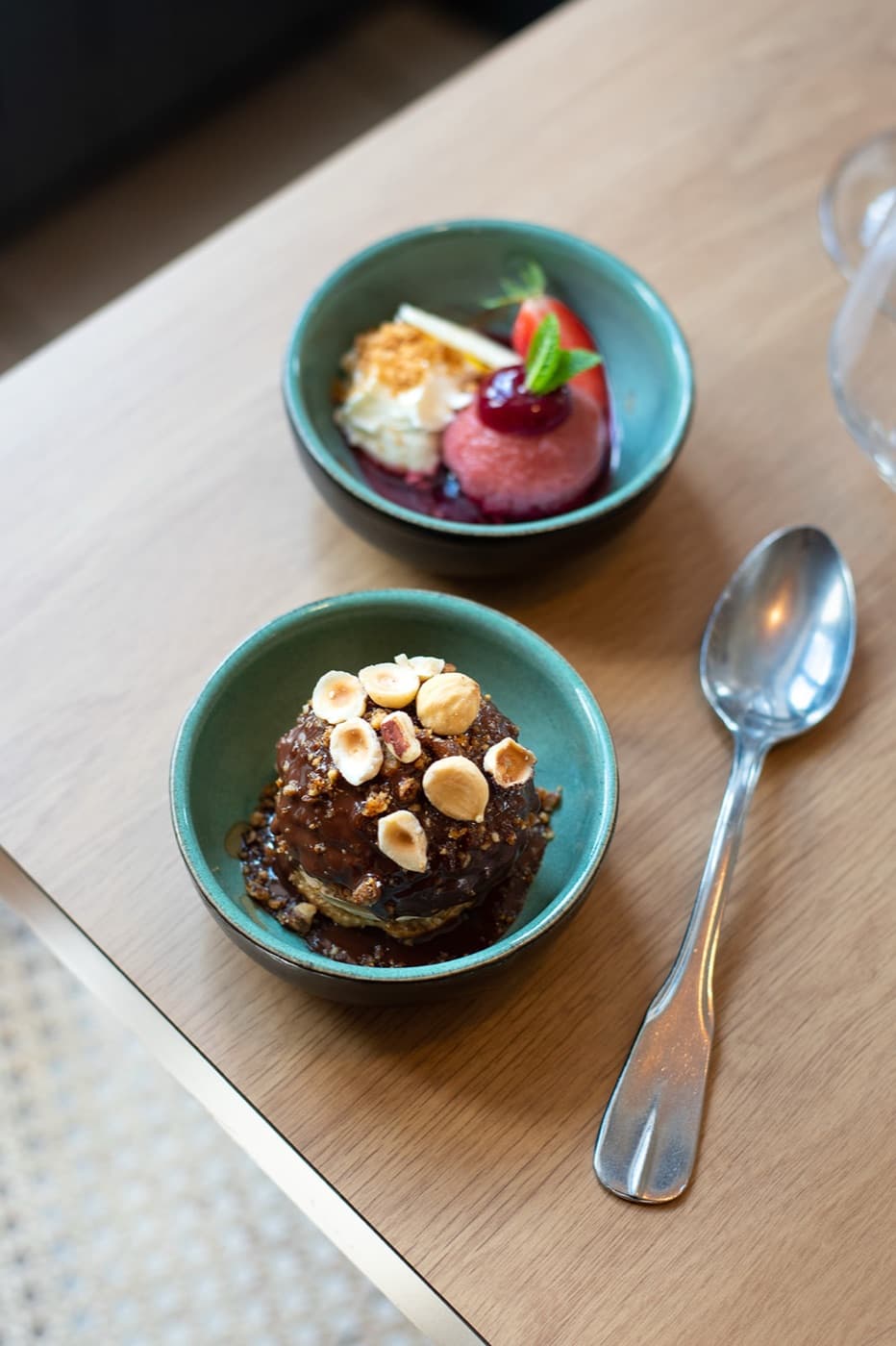 A gourmet dessert