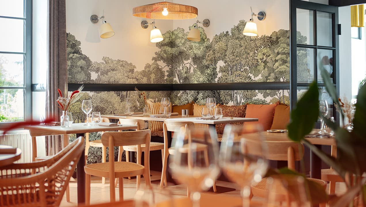 Salle du restaurant gastronomique Le Petit Saint Thomas, Maître Restaurateur